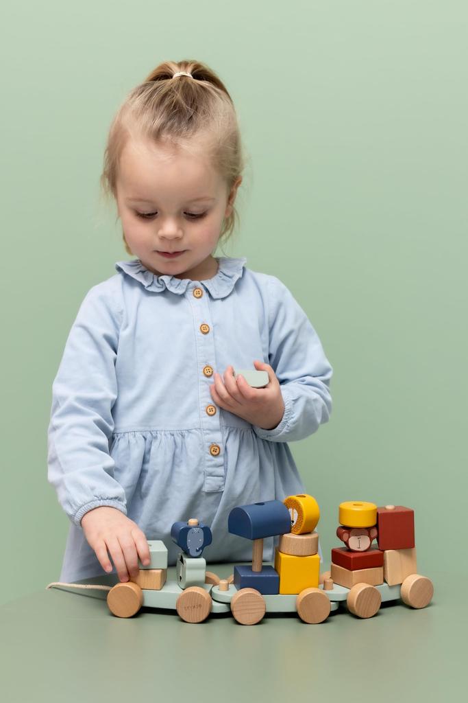Trixie Wooden Animal Train - Wooden Toy for Newborns and Children