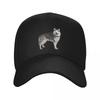 Individuelle Siberian Husky Baseballkappe für Unisex Damen Verstellbare Alaskan Malamute Hund Papa Hut Streetwear Snapback Hüte