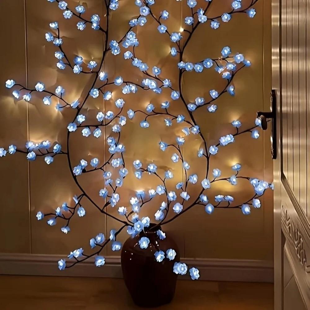 Xiaomi 72/96/144LED Artificial Cherry Blossom Branch LED Lights, USB Powered Pink Flower Fairy Lights for Bedroom Aesthetic Decor