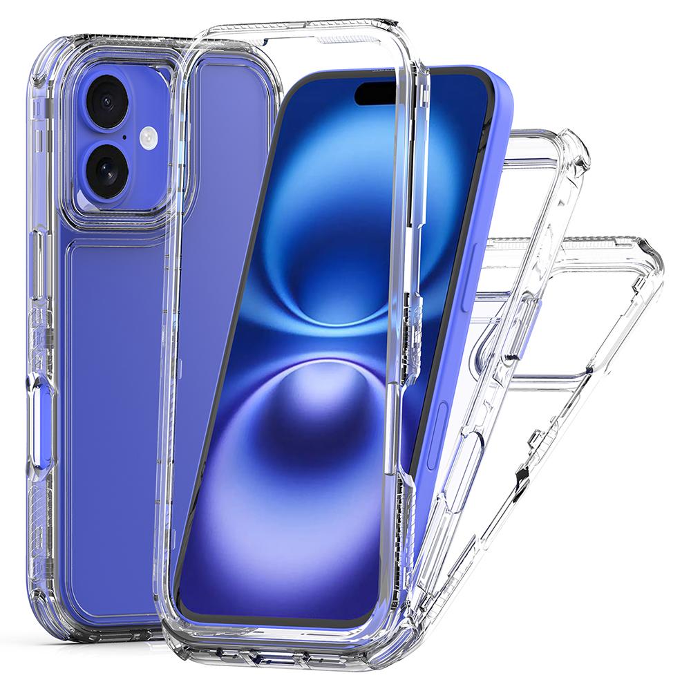 

For iPhone 16 Case Acrylic+TPU Clear Phone Cover (Big Lens Hole) A
