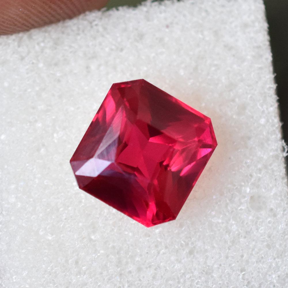 Natural Red Ruby Loose Gemstone 7 ct Square Cut for Collectors for Jewelry Making and Crafts