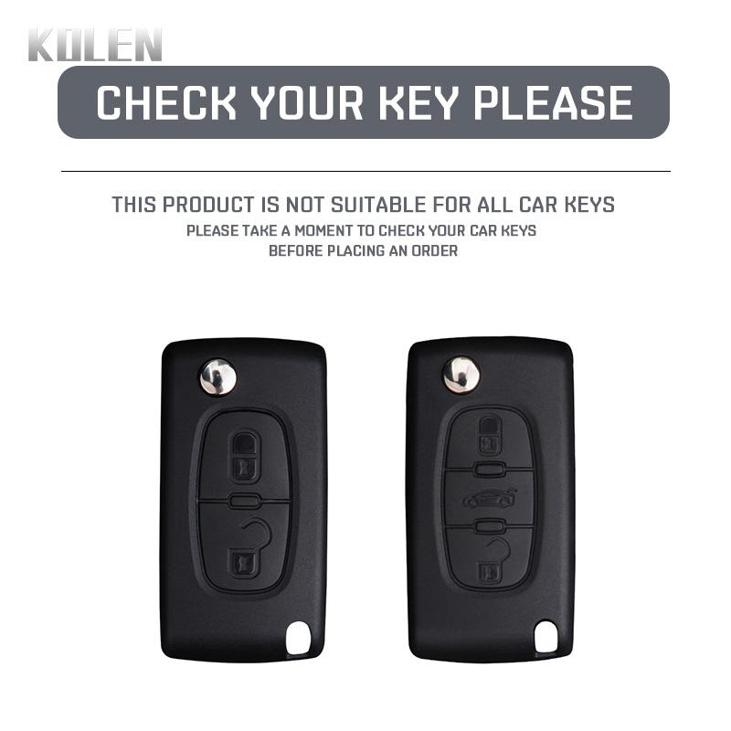 Mode Auto Schlüsselhülle Abdeckung Für Citroen C2 C3 C4 C5 C6 Xsara Berlingo Für Peugeot 207 307 308 407 607 807 Geschützter Schlüsselanhänger Fob