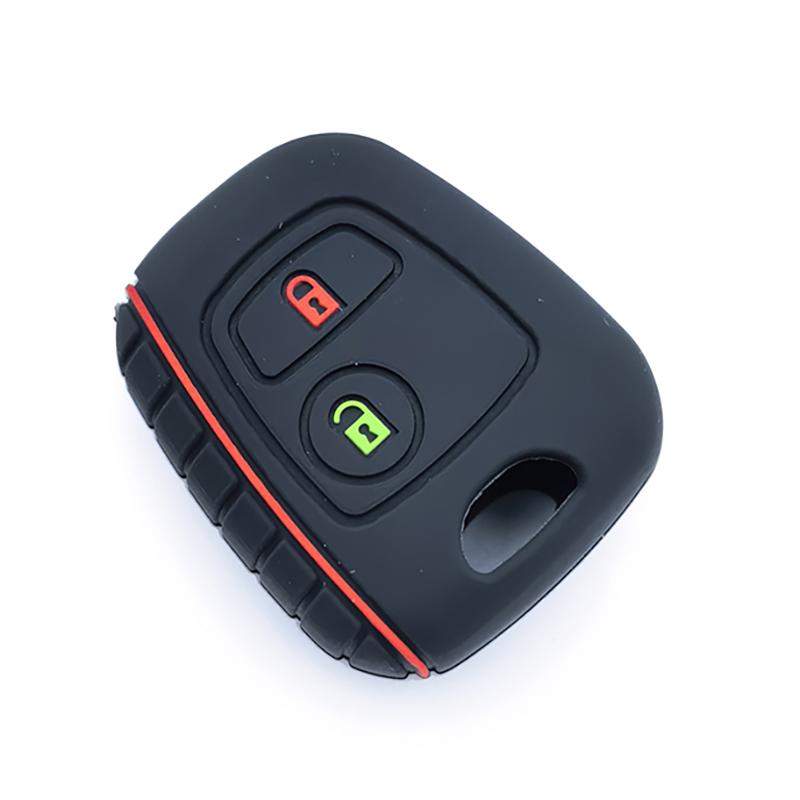 Silicone Car 2 Button Key Cover Case For Peugeot 106 107 206 207 307 Citroen C1 C2 C3 C4 Xsara Picasso Toyota Aygo Protector