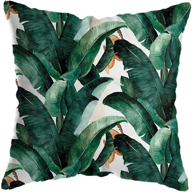 Soft Pillow Cushion Covers 45x45 Cm Decorative Pillows Throw Green Patterns Pillowcase for Sofa Home