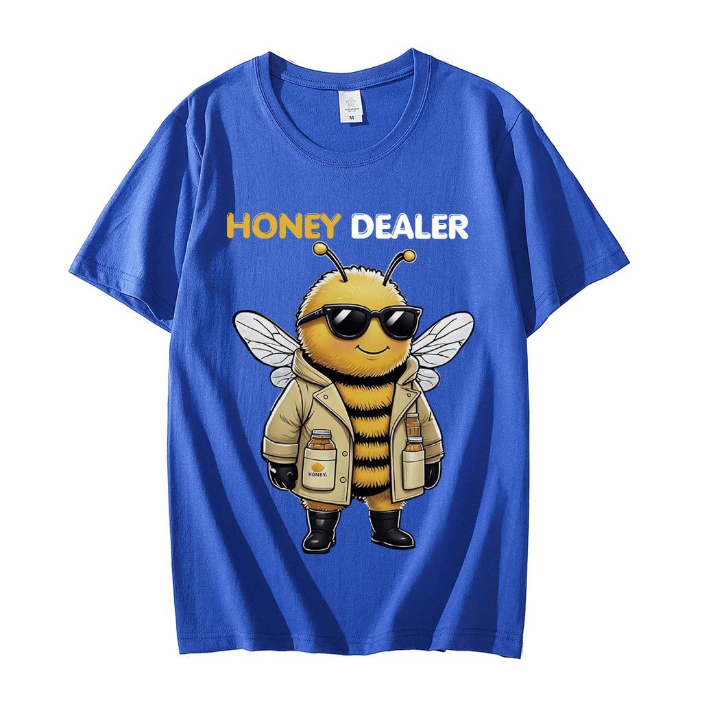 Honey Dealer Funny Bee Graphic T Shirt Men Women Fashion Y2k Clothing Tshirt Summer Casual Oversized Cotton Tshirts Streetwear