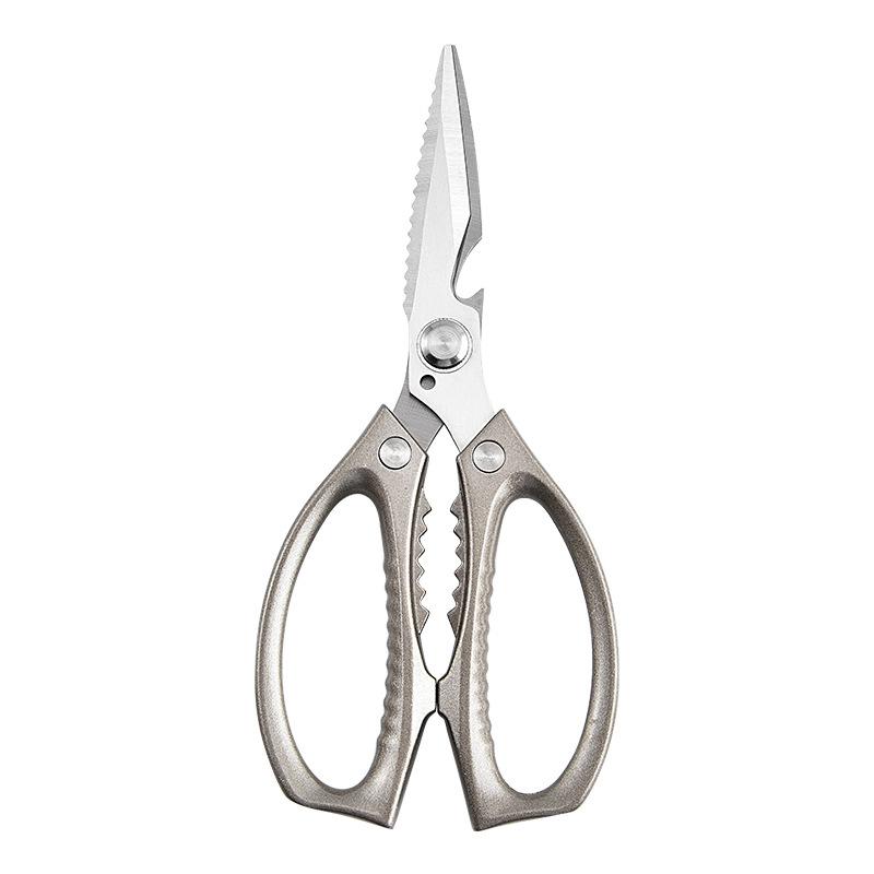 Aluminum Alloy Handle 3CR13 Stainless Steel Blade Kitchen Scissors Household Multifunctional Chicken Bone Cutting Shear