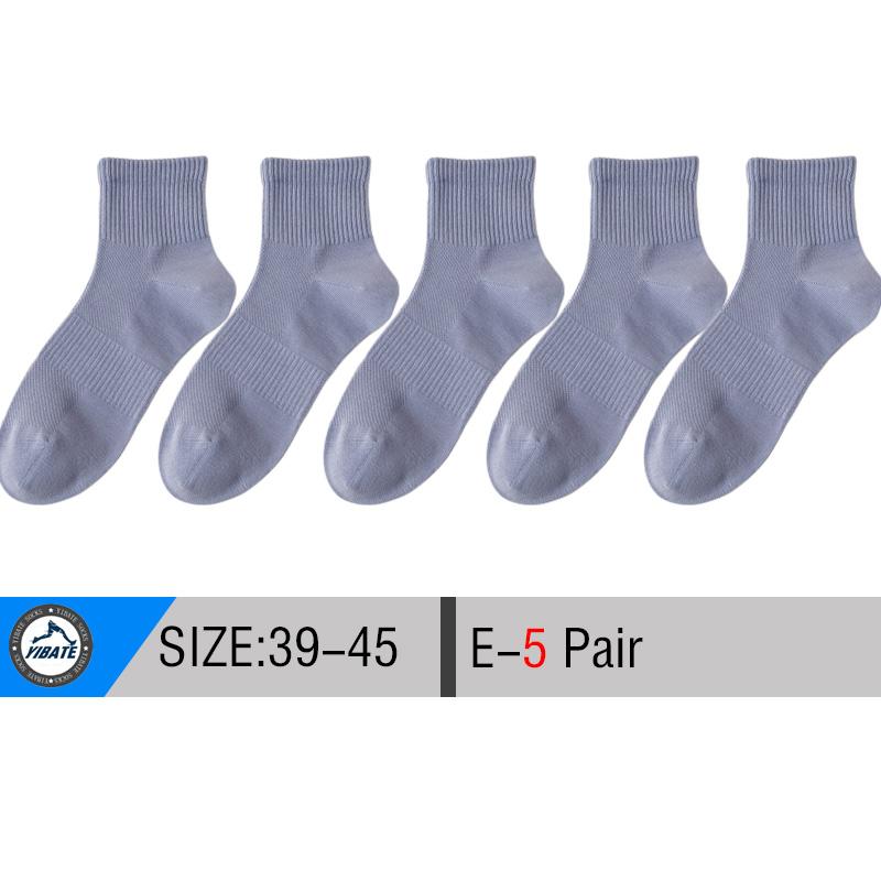 5/10 Paar Herren Baumwollsocken Hohe Qualität Atmungsaktive Mesh-Socken Langlebige Einfarbige Freizeitsocken Mode Anzugsocken Mann