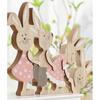 Wooden Seesaw Rabbit Ornament Household Decor Painted Graffiti Handicrafts  Happy Easter Party