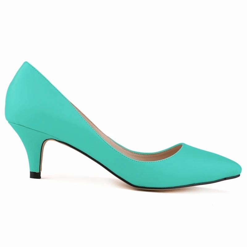 Classic Sexy Pointed Toes Women Pumps Solid Color 5cm Low Med Kitten High Heels Spring Brand Design Dress Wedding Shoes Big Size