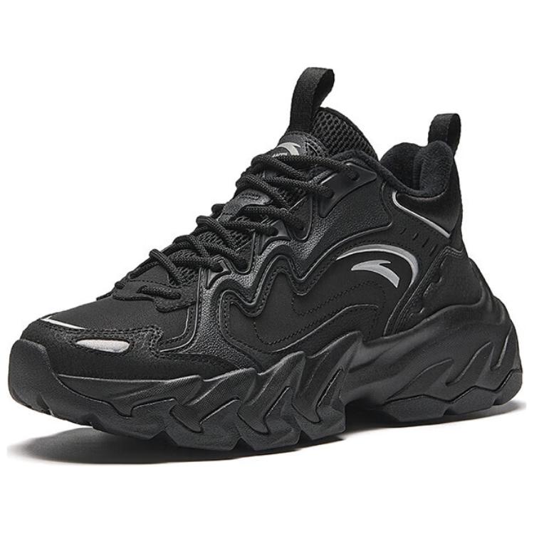 Anta Panshi Fleece Comfortable Fashion Non-Slip Wear-Resistant Mid-Top Casual Shoes Women Casual Shoes Black 122448950-1