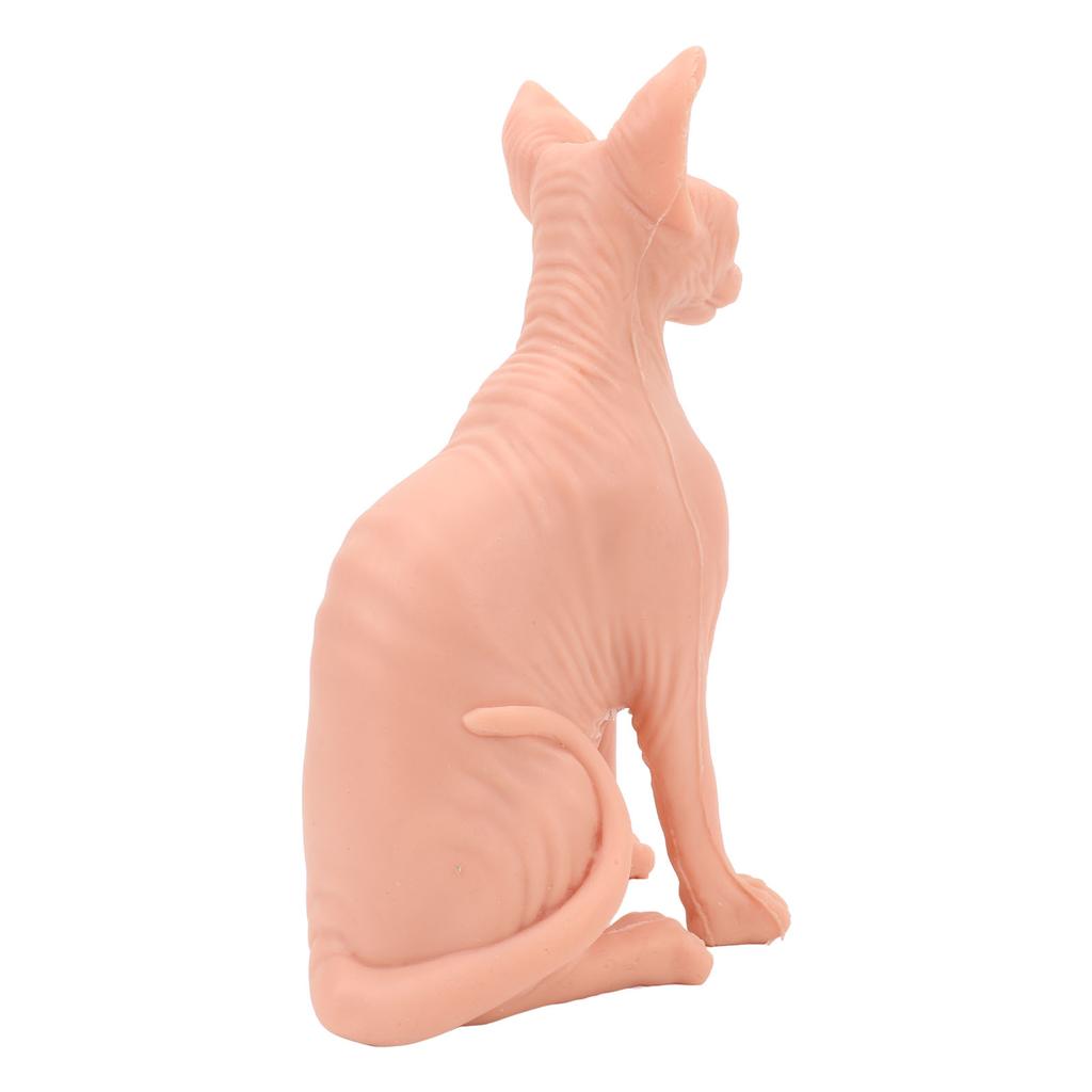 Hairless Cat Model Silicone Cat Model Soft Odourless Ornaments Decoration Simulated Sphynx Cat