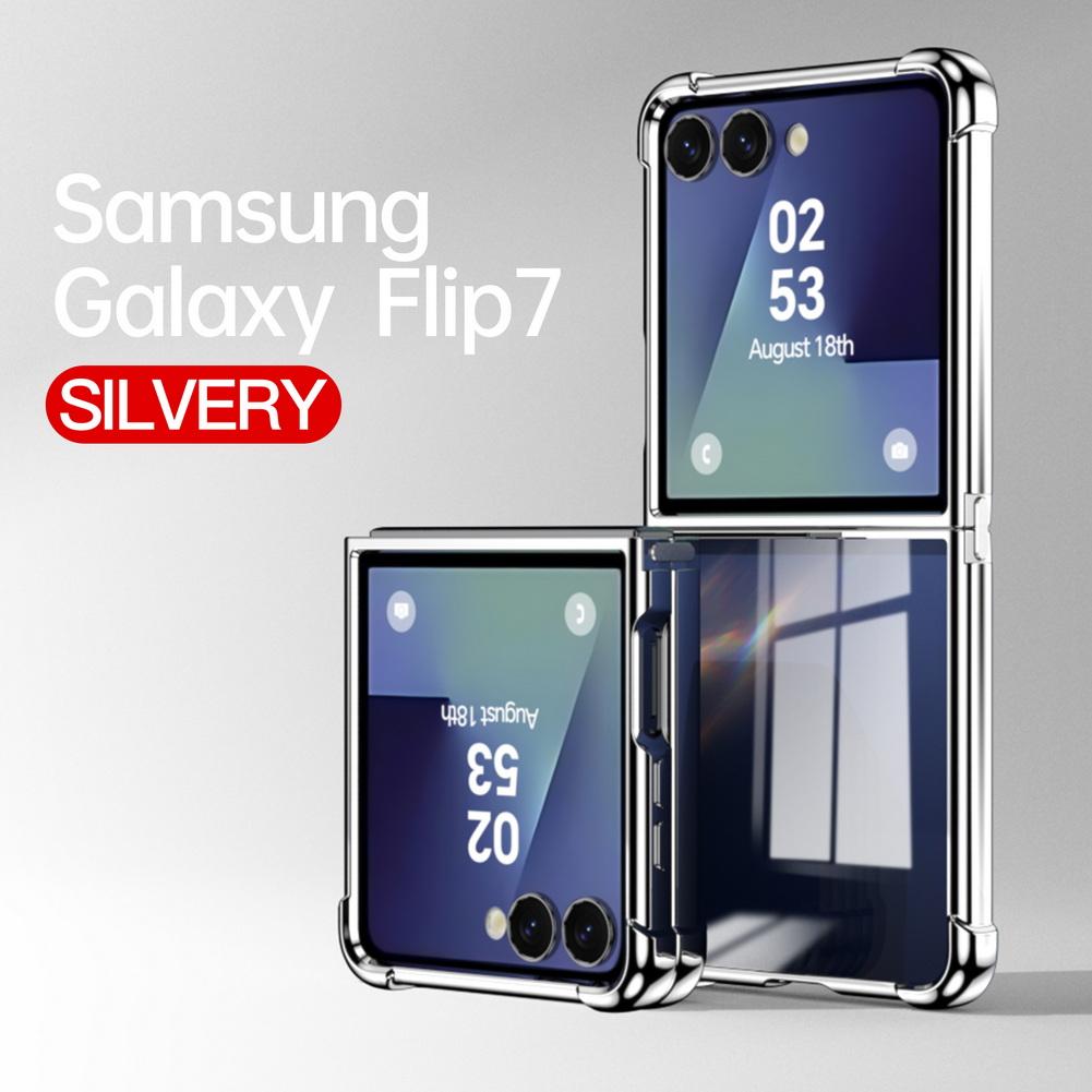 

Airbag Wrapped Drop-resistant Snap Link Transparent Phone Case for Samsung Galaxy Z Flip 7 flip7 Camera Protect Cover Galaxy Z Flip7