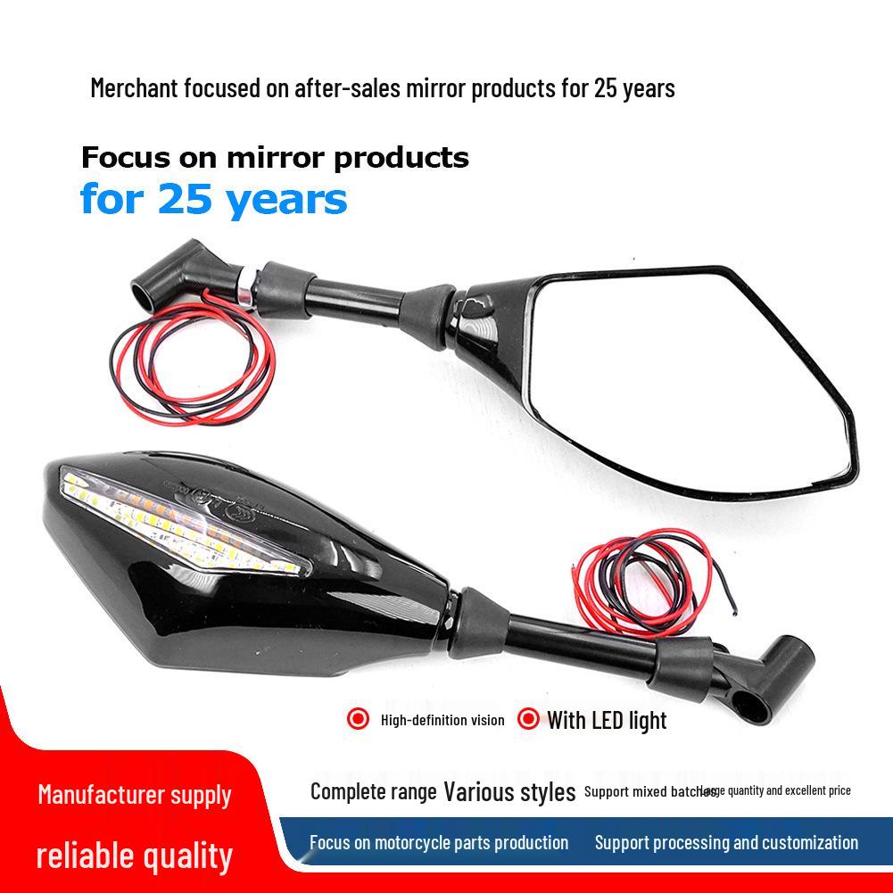 LED Illuminated Reflective Rearview Mirror for Honda Legend and Suzuki Motorcycles