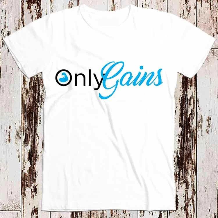 Only Gains GYM No Pain No Gain Best Seller T Shirt Music Retro Top Tee Gift 8598 4XL