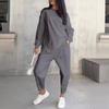 2024 Women's Autumn/Winter Casual Loose Long Sleeve Sweatshirt and Harem Pants Set