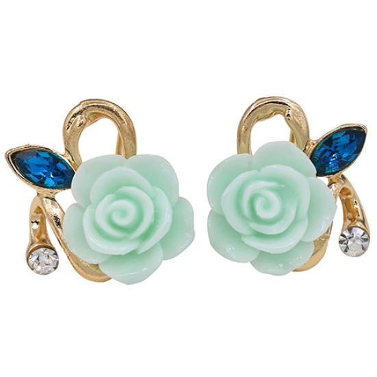 Fantastic Women Lady Resin Rose Flower Earrings Ear Studs Jewelry Gift