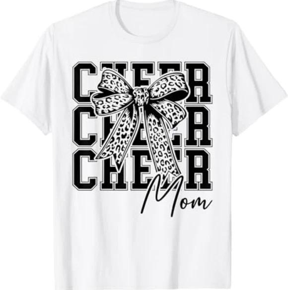 Cheer Mom Cheerleader Mom Cheer Mama Biggest Fan Mothers Day T-Shirt