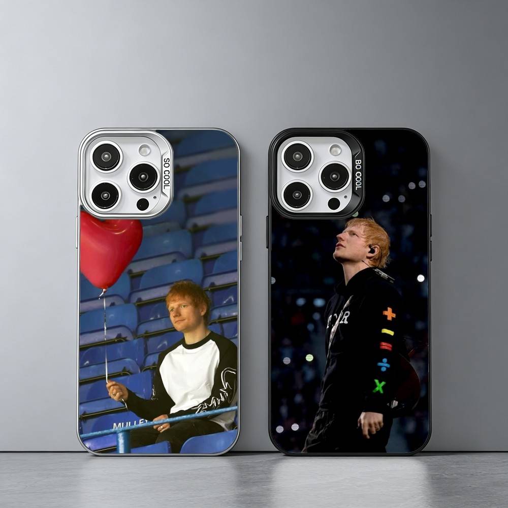 S-Singer E-Ed Sheeran Phone Case For iPhone 17,16,15,14,13,12,11 Plus,Pro Max,XS,Colored silver phone case