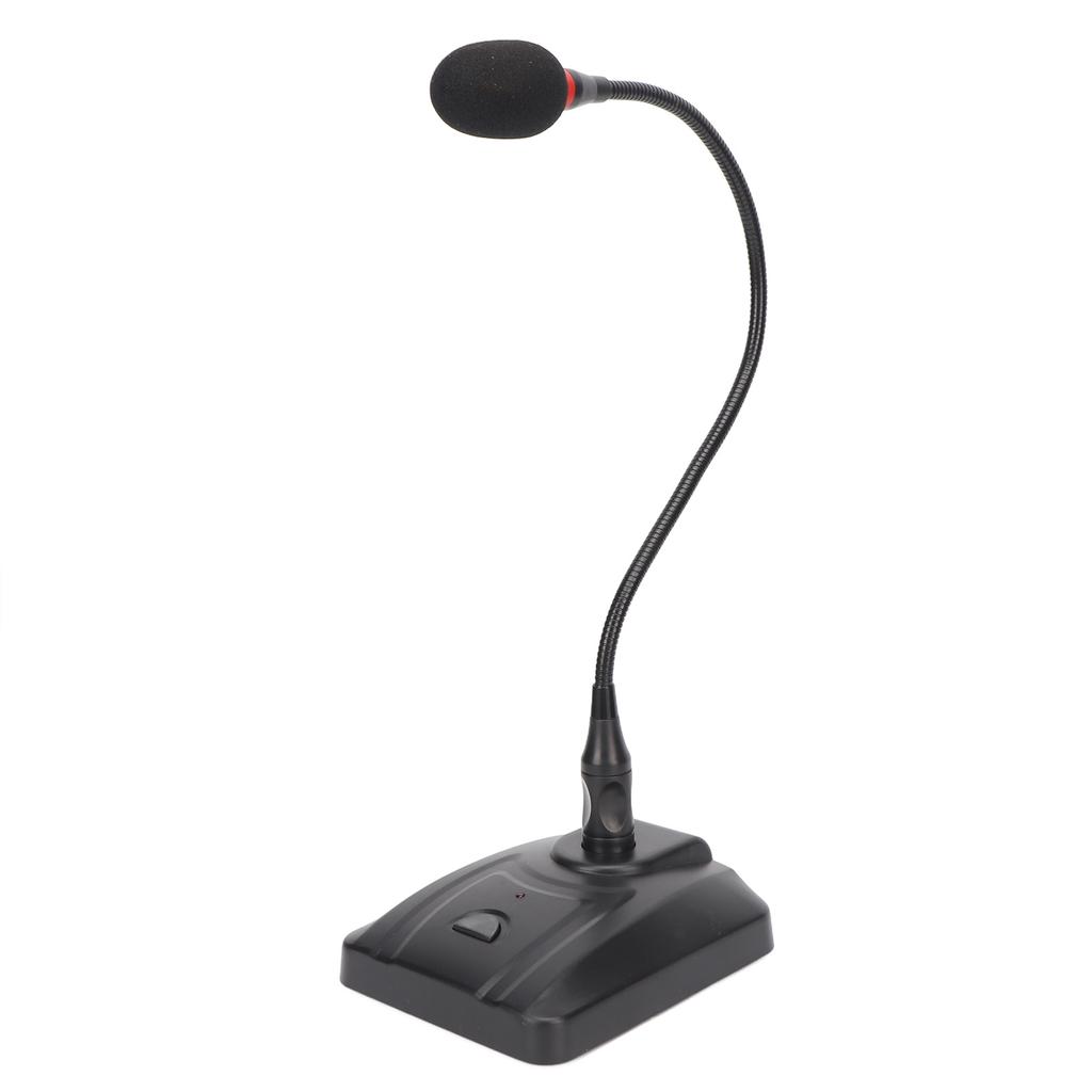 Gooseneck Condenser Microphone Flexible 6.35mm Wired Desktop Microphone for Broadcasting Conferences Lecture