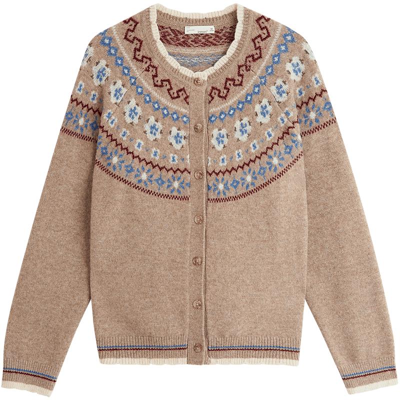 

Женский вязаный кардиган INMAN в стиле ретро с узором «Фэр-Айл» L