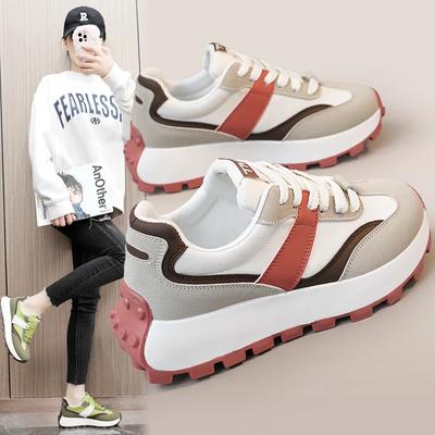 Damen Vulkanisierte Schuhe Frühling Neue Lässige Patchwork Sneaker Damen Lässig Dicke Sohle Mode Atmungsaktiv Abriebfest Schuhe