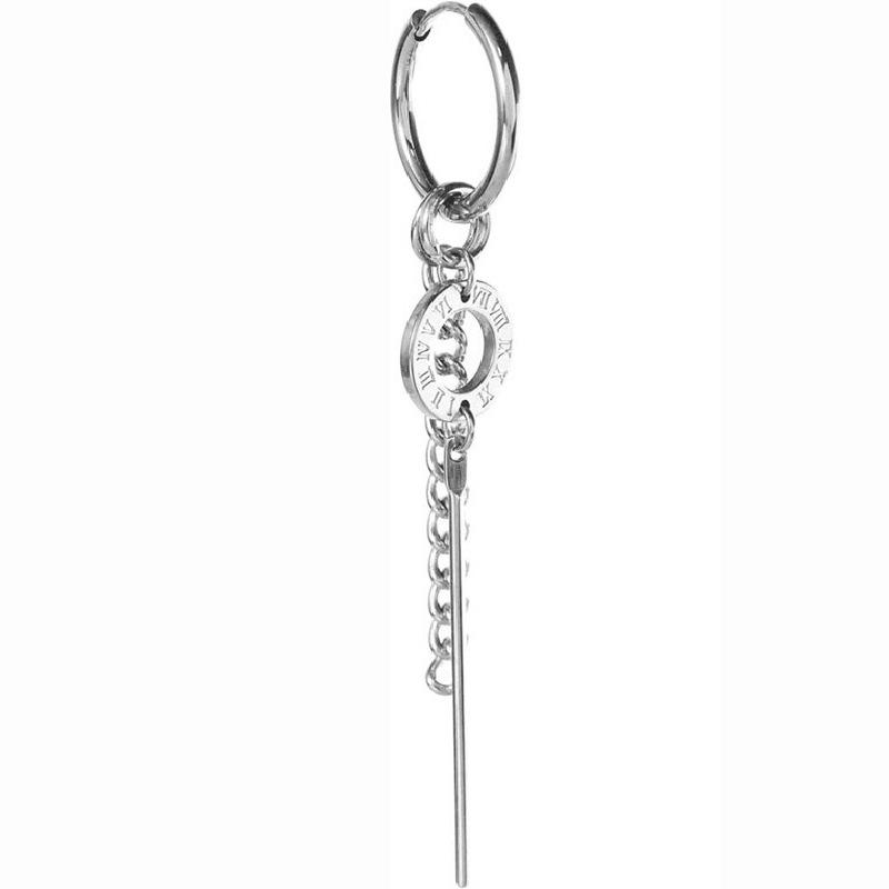 Personalized Chain One-word Long Earrings, Earrings, Titanium Steel Studs.