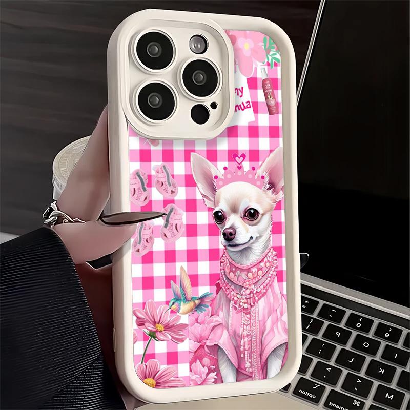 Phone Case for iPhone 17 Air 16E 15 16 Pro Max Chihuahua Puppy Teacup Dog Cover 14 Plus 13 12 Mini Soft Shell Silicone Fundas