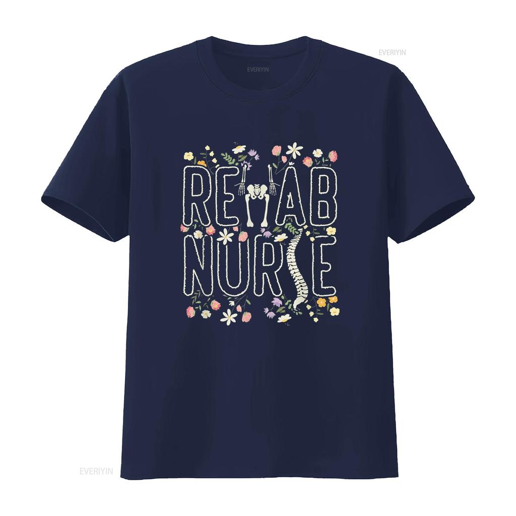Rehab Technician Nurse T Shirt Vintage Washed Stretched Unisex Streetwear Soft Slightly Top For Everyday Wear Homme Breathable