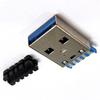 USB 3.0 Male Plug Connector with Ground Wire for High-Frequency Automatic Soldering