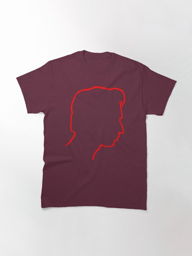 Depeche Mode Alan Wilder Recoil Profile Red Outline Black Background Classic T-Shirt