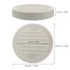 Plateau Rond Mobile Robuste pour Pot de Fleurs 19.50x15.00x3.50cm Base à Roulettes Épaissie pour Plantes avec Roues Cachées Soucoupe Anti-Goutte d'Eau pour Plantes