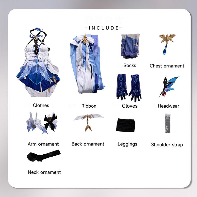 Skirk Cosplay Genshin Impact Cosplay Costume Void Star Wig Women Halloween Carnival Party Role Playing Dress Outfits Clothes