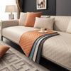 Non-Slip Sofa Cushion - Faux Suede Checkered Pattern, Waterproof And Easy To Clean (1 Piece)