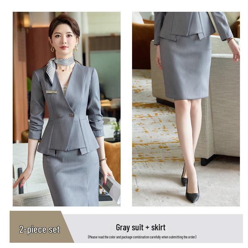 2025 Women's Professional Suit: Autumn Style Workwear for Hotel, Salon, and Jewelry Store Managers