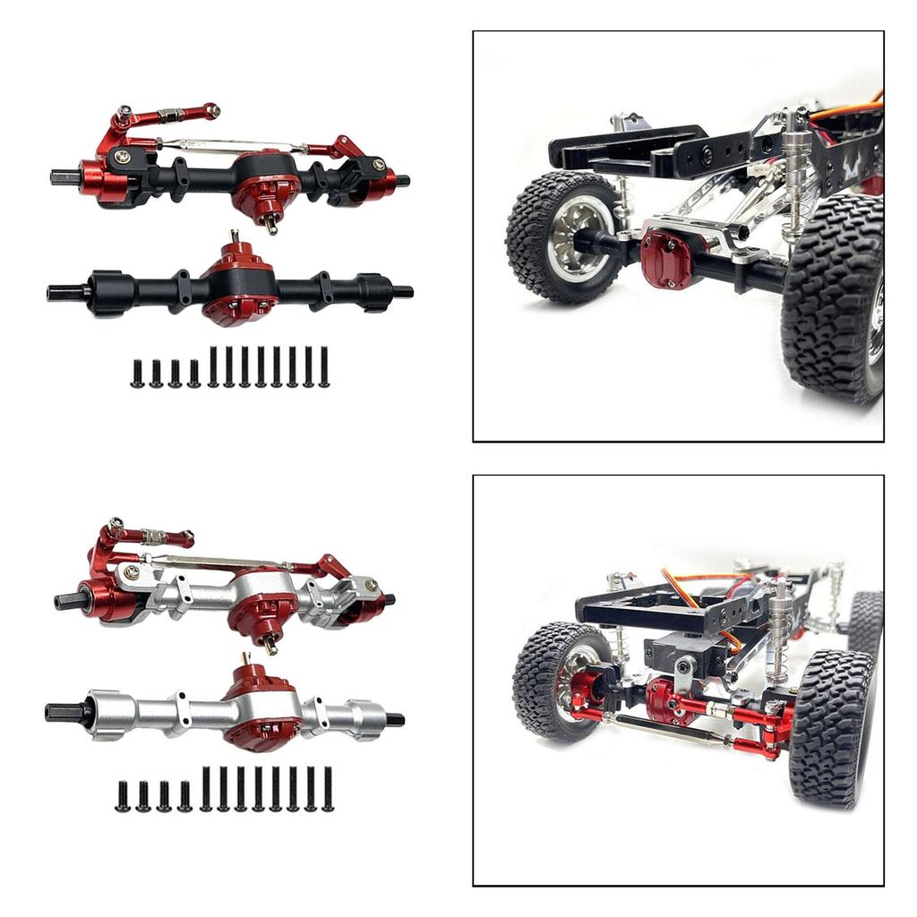 1:12 Scale RC Car Front and Rear Axle Set Replace Parts Steering Cup Bridge Shaft Complete Set for MN78 D90 D91 99S RC DIY Parts