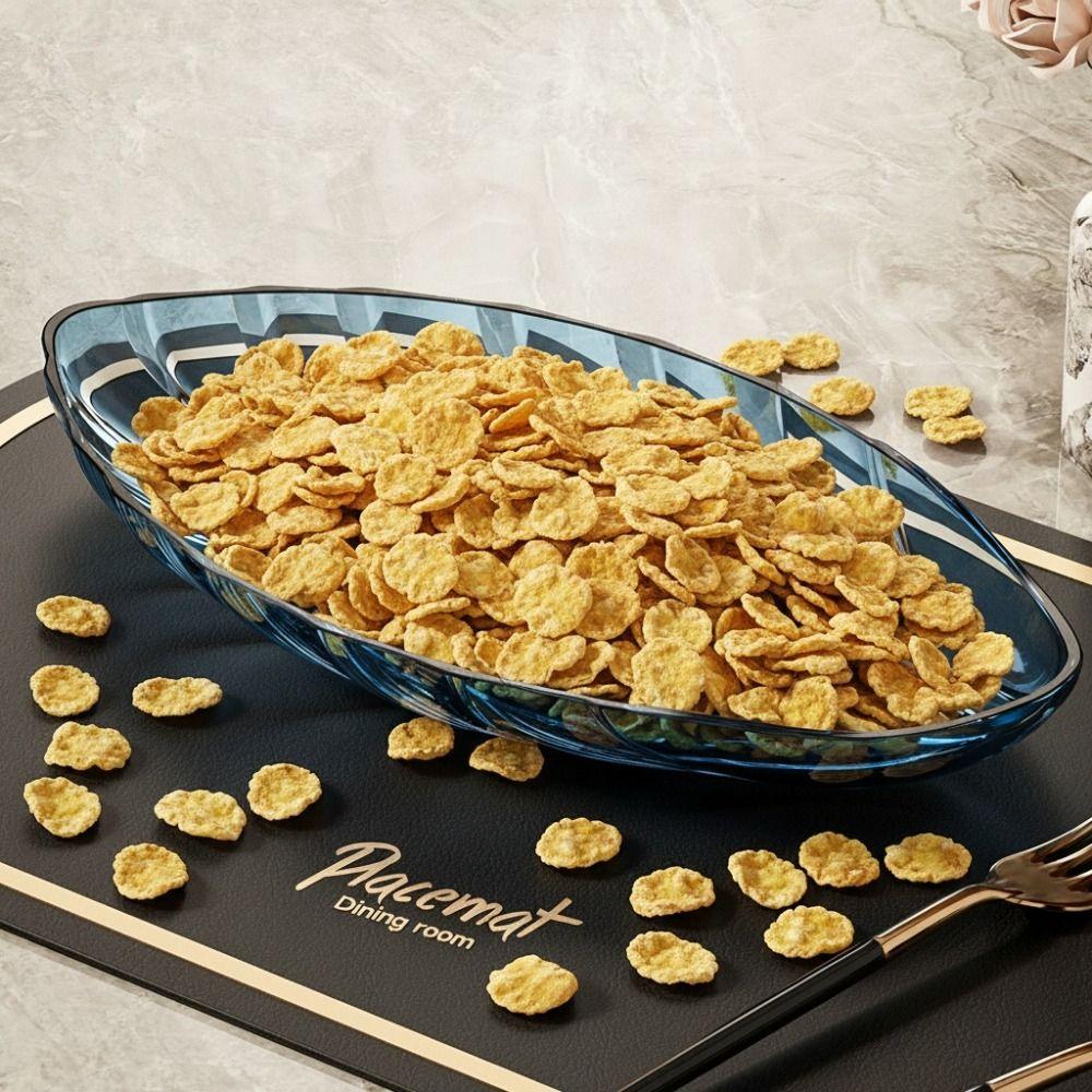 Large Capacity Leaf Shape Snack Serving Dish Thickened Bone-spitting Plate Dinning Table