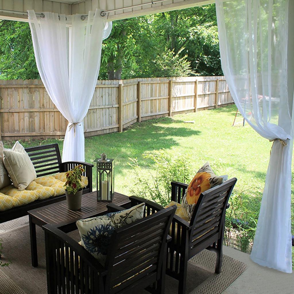 patios with curtains
