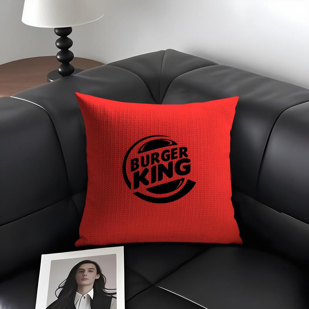 

HHun BurgeRr King Brand Cushion Cover Natural Linen Organic Fabric DoubleSided Printing Sofa Home Decor Gift Pillow Case 30x30cm