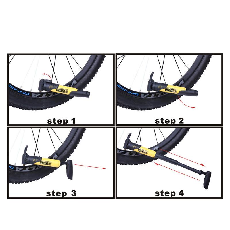 Fahrradzubehör Fahrrad Tragbare Luftpumpe Multifunktionale Manuelle Pumpe mit Gasdüsenset