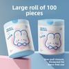 Blue Heart Rabbit Drawstring Cute Cartoon Home Kitchen Handheld Thick Printed Garbage Bag