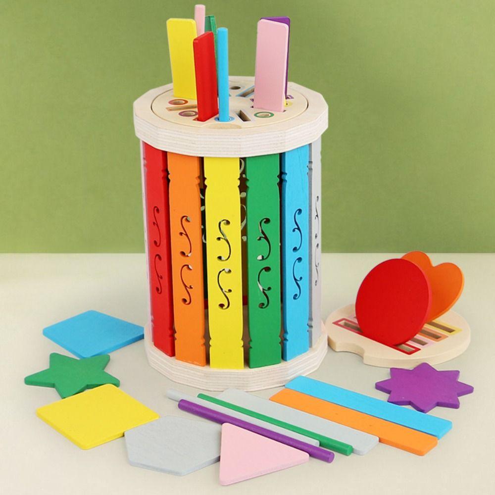 

Fine Motor Development Wooden Stick Board Game Educational Wooden Stick Tower Toy Set Family color classification