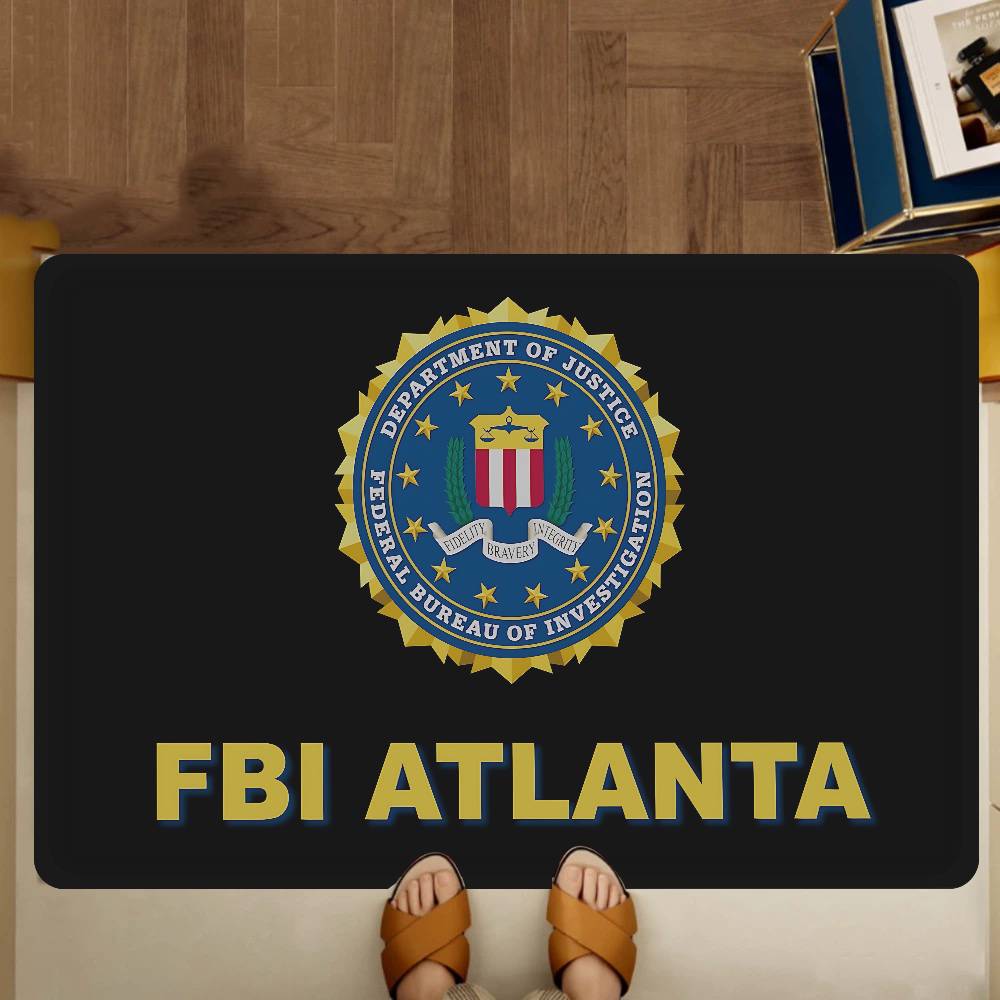 Polizei FBI Zimmerteppiche Retro Mehrfachauswahl Wohnzimmer Küchenteppich Rutschfest Willkommensteppich