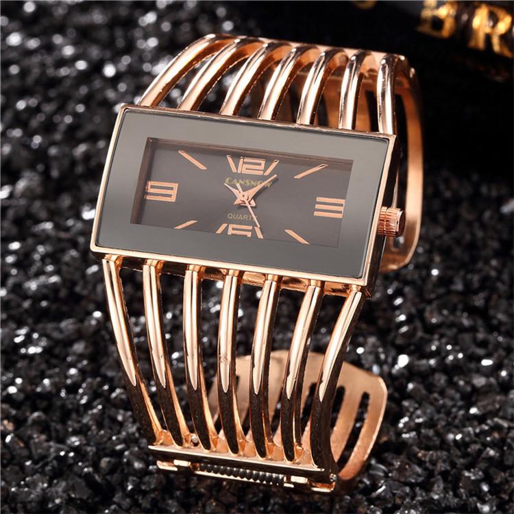 W27 Women's Upscale Fashion Quartz Watch Girls' Hollow out Bracelet Creative Metal Lady Versatile Trend Wristwatches