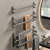 Modern Minimalist Creamy Space Aluminum Towel Rack Multi-layer Bathroom Storage Organizer