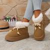 Dámské sněhule Kulatá špička Platformová podrážka Mašle na šňůrku Korálky Bavlněné boty Volnočasové Univerzální Zimní boty s kožešinovou podšívkou
