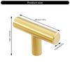 Pack of 10 Gold T Shaped Drawer Pulls Single Hole Sturdy Zinc Alloy Cabinets Handles for Home Decoration Daily Use