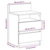 VidaXL Bedside Tables 2 Pcs with 2 Drawers Old Wood 40x33x60 Cm, Side Table, Bedside Cabinet, Accent Table for 858575
