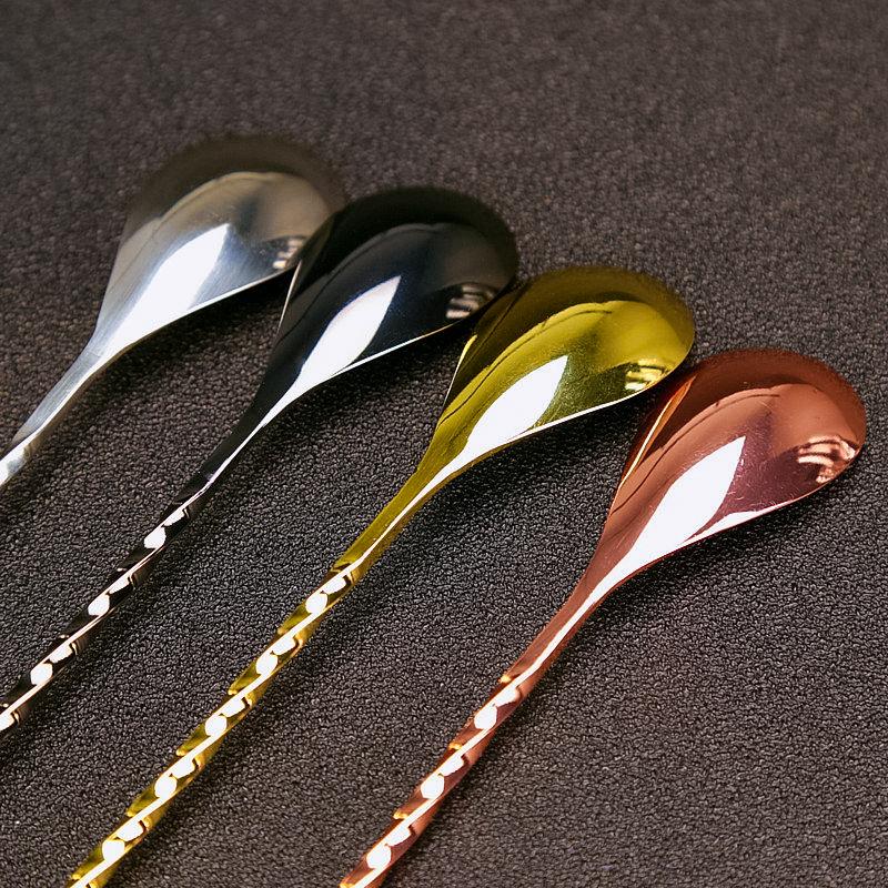 Stainless Steel Cocktail Bar Spoon Hoffman Drink Mixer Bar Stirring Mixing Spoon Stirrer