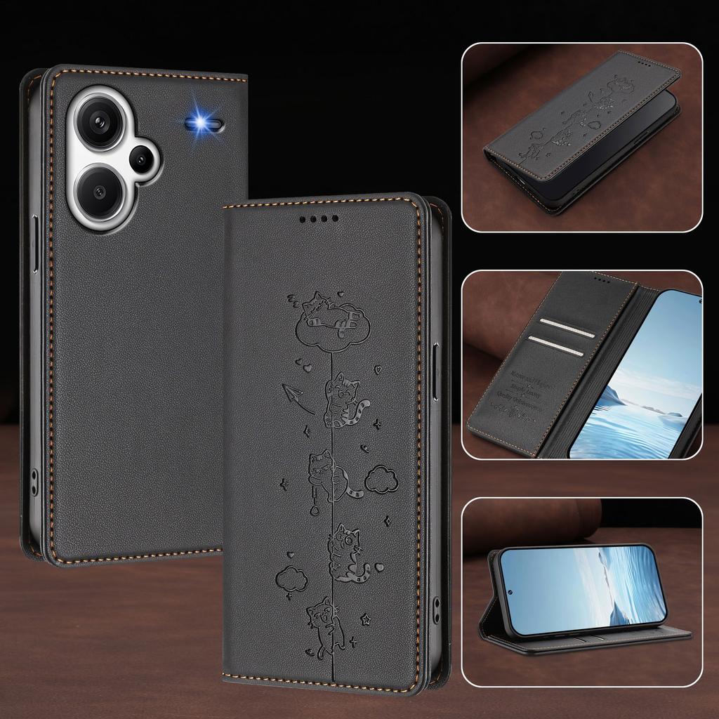 Leather Wallet Case Book For Redmi Note 13 Pro Plus 13 Pro 13 12 Pro Plus 12 Pro 12S 12 Turbo 12 5G 4G Phone Cover