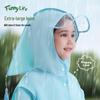 Children's Cartoon EVA Waterproof Raincoat with Hidden Backpack Compartment, Windproof and Heavy Rain Protection for Primary Students